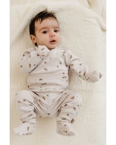 lunilou newborn footed tights acorn