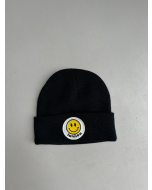 lunilou Organic Cotton Smiley Kids Beanie black - ONE_SIZE